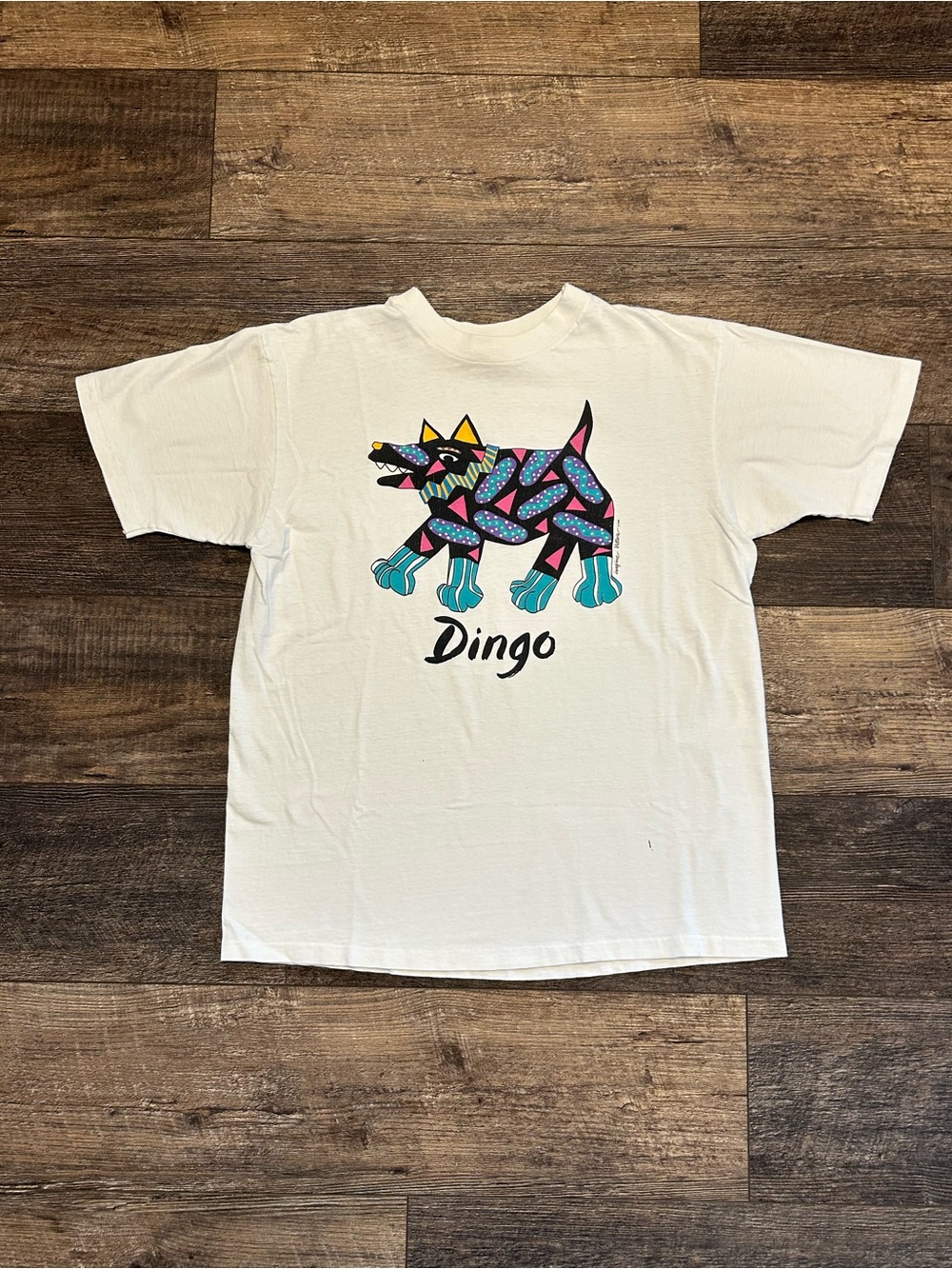 Rare 1989 Vintage Dingo Graphic T-Shirt Men’s Sz Large Retro 80s Animal Tee